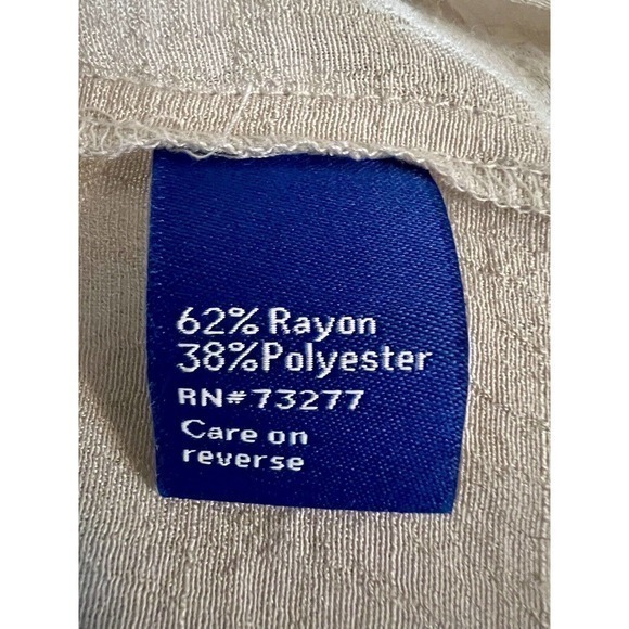 Apt 9 Women's sz L Top Sand Chevron Keyhole Long Sleeve Pullover Blouse EUC - Picture 9 of 10